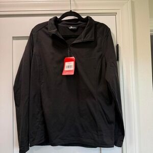 NWT The North Face black quarter zip fleece in XL